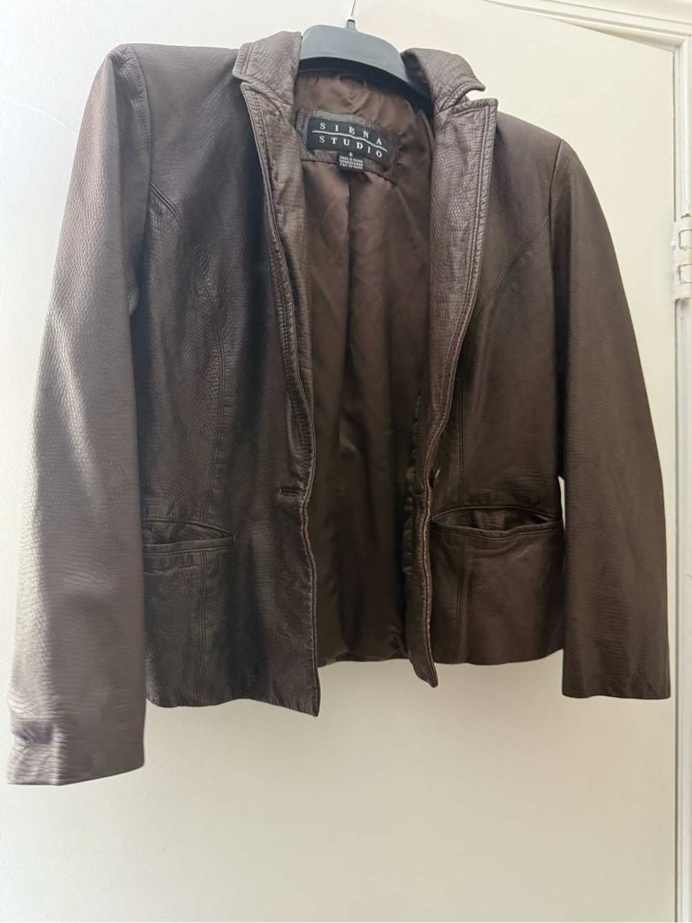 Siena Studio Chocolate Brown Leather Jacket